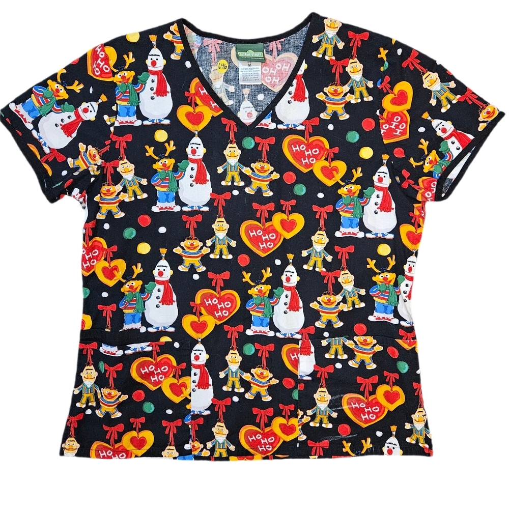 Sesame Street Scrub Top
